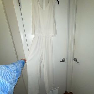 White open back jumpsuit